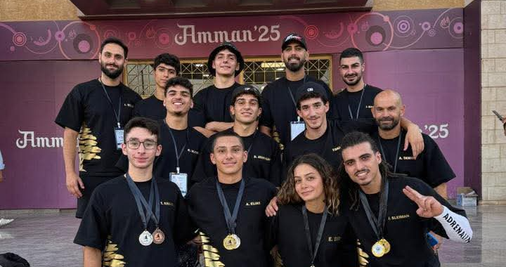 منتخب لبنان لجمباز الباركور يتألق بالذهب في البطولة العربية
